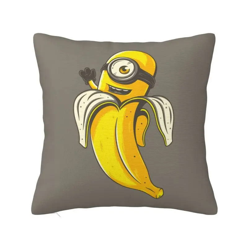 Custom M-Minions Anime Cartoon Banana Cushion Covers Velvet Cute Pillow