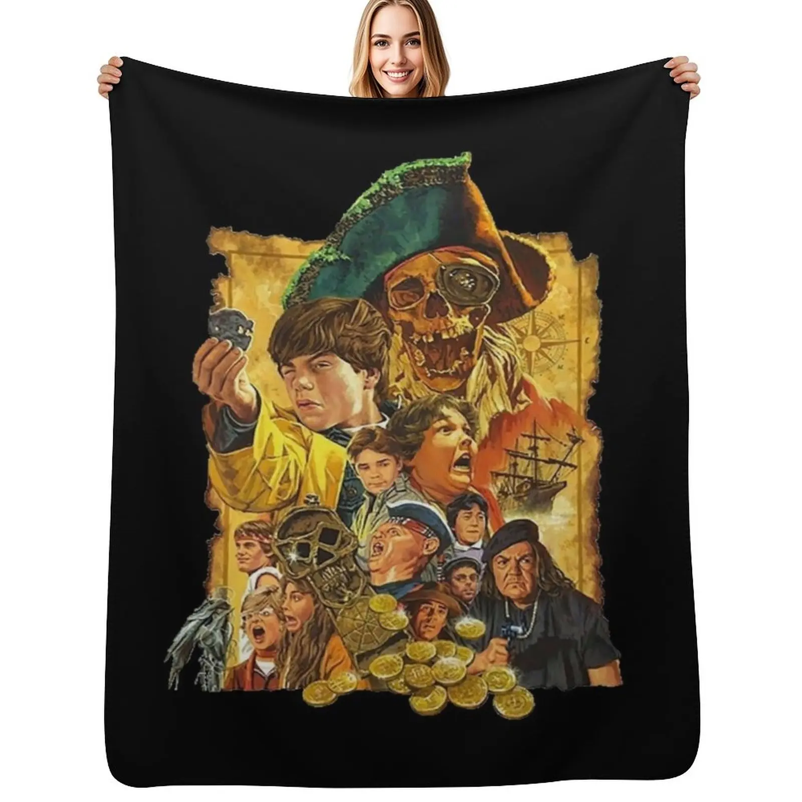 

RARE!! The Goonies Artwork Poster Throw Blanket manga Luxury Thicken Summer Furrys Blankets