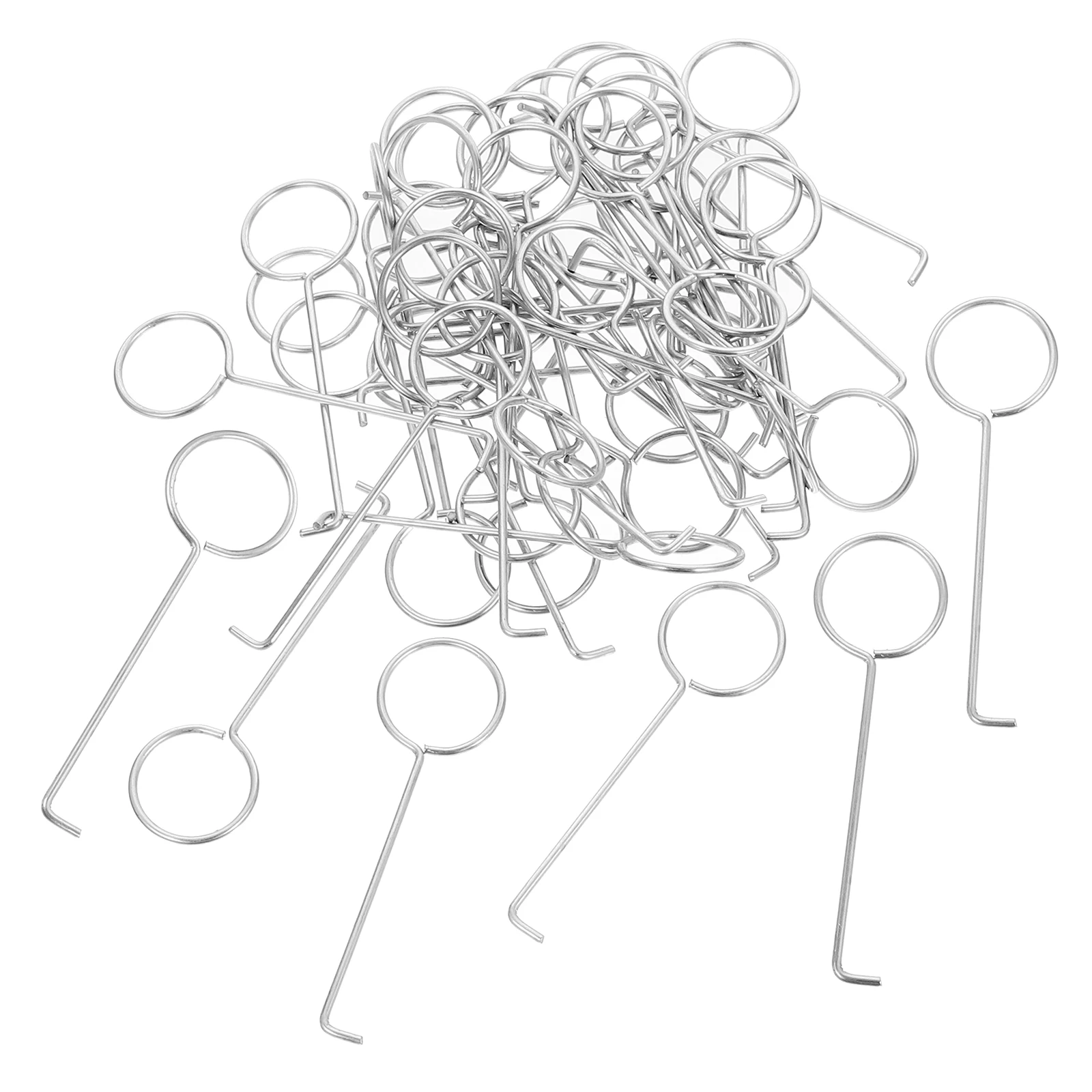 

50pcs Grate Iron Lifting Hook Durable Drain Removal Tool For Shower Floor Sink Strainer Lifter Bathroom Drain Key Hook Heavy
