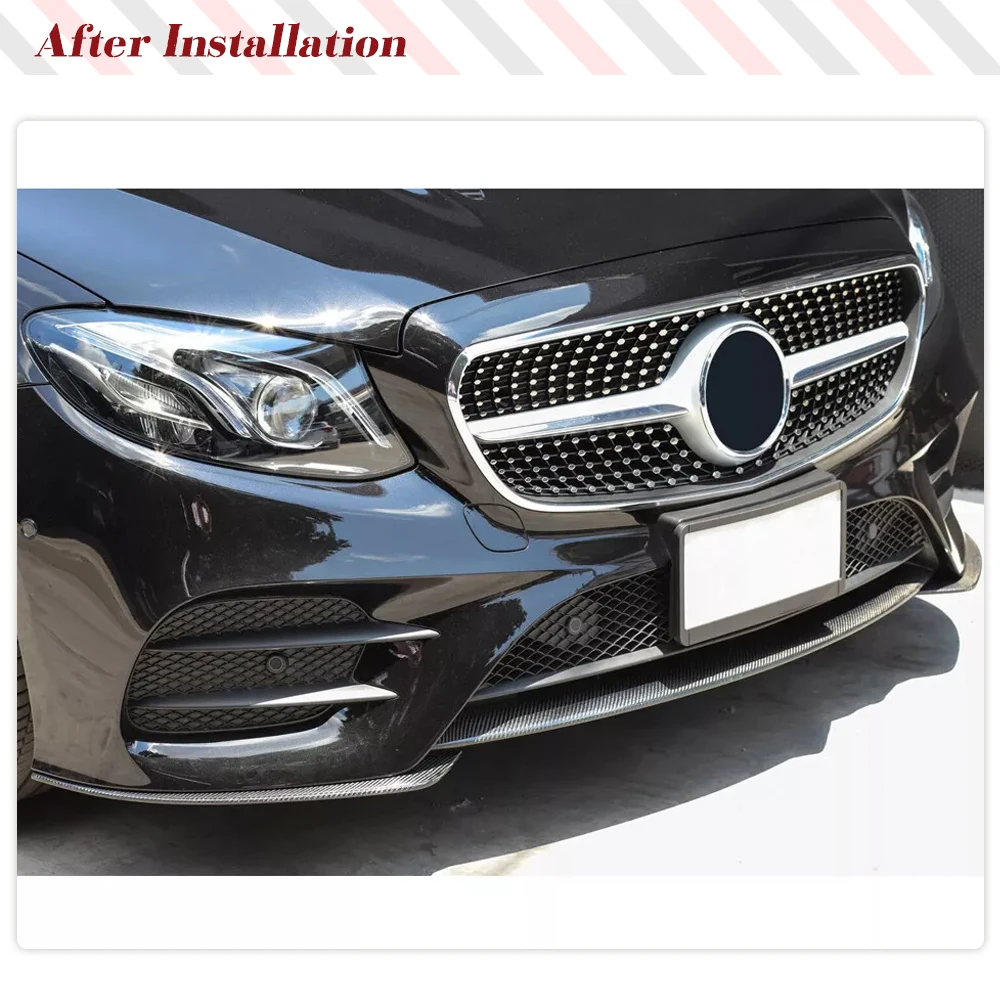 Carbon Fiber Car Front Bumper Lip Spoiler For Mercedes-Benz E Class C238 A238 Sport 2-Door Car Front Body Kits Raing Spoiler Lip