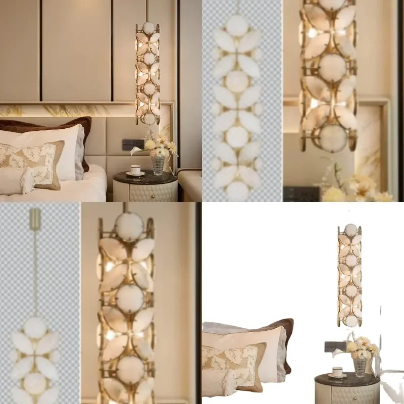 Modern Spanish Marble Chandelier for Dining Living Room Large Flat Light Luxury Pendant Lamp Home Decor