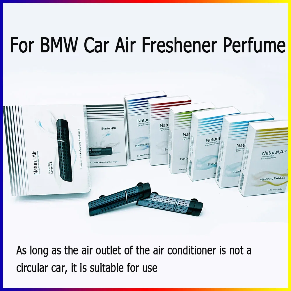 

For BMW Car Air Freshener Perfume 6 Smell Original Air Outlet Aromatherapy Clip Auto Interior Accessories Solid Perfume