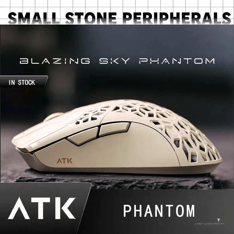 ATK F1 Phantom Master Carbon Fiber Hollow Wireless Mouse Lightweight Ergonomic Esports Gaming Mouse For Medium Small Hands