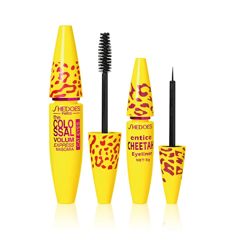 Make-up Wimpern Mascara wasserdicht dicke flüssige Eyeliner Mascara Make-up Kit Wimpern langlebiges Volumen Eyeliner Mascara Set