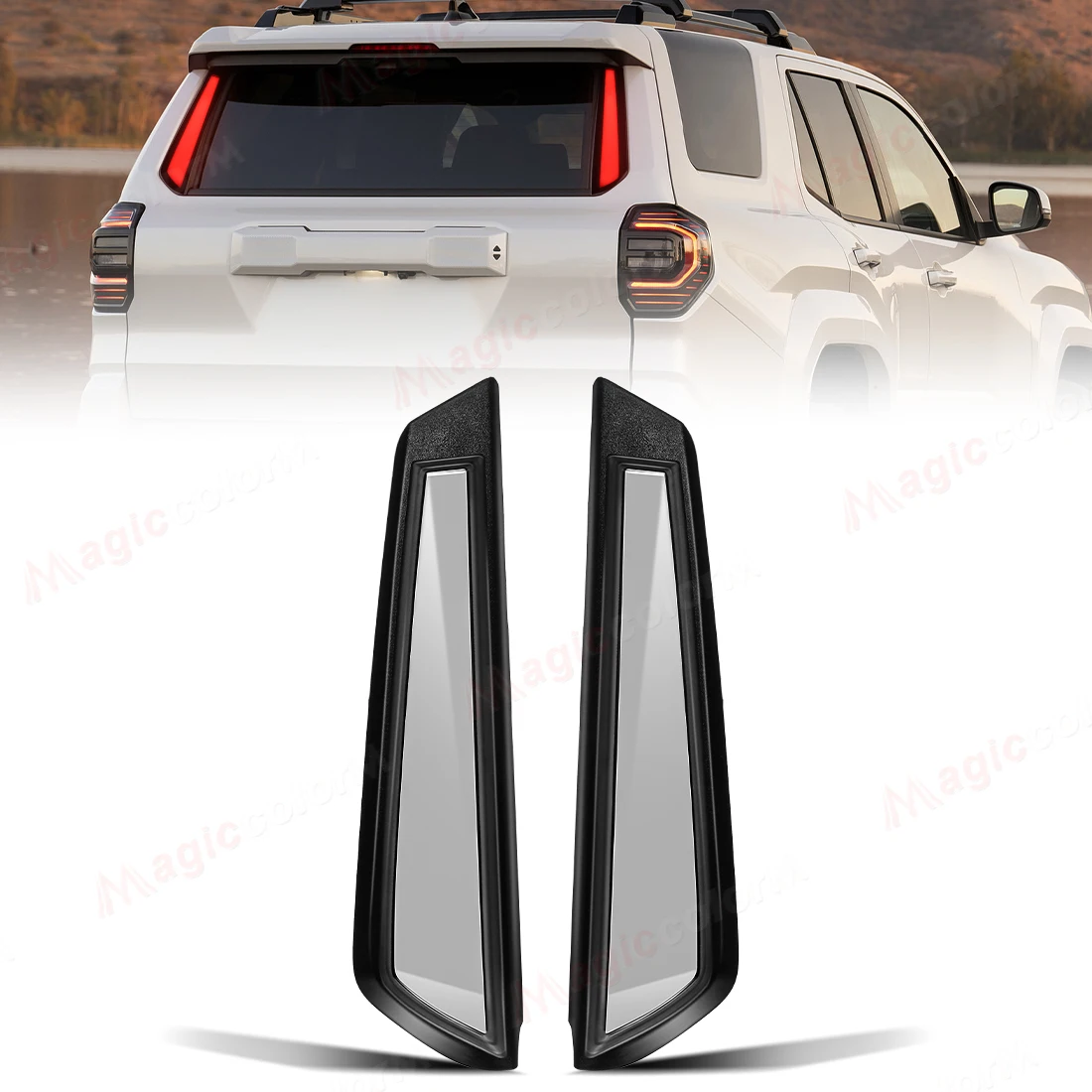 

Rear Window Pillar Vertical LED Brake Lights For Toyota 4 Runner 2025 2026 Trunk Lamps Start Up Animation Car Accessories 12V