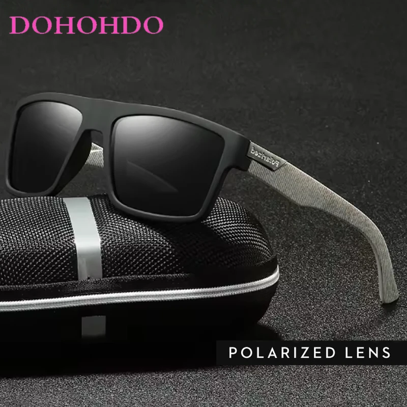 

Brand Designer Square Frame Polarized Male Sunglasses Outdoor Sports Women Sunglasses Driving Fishing Anti-glare Goggles UV400
