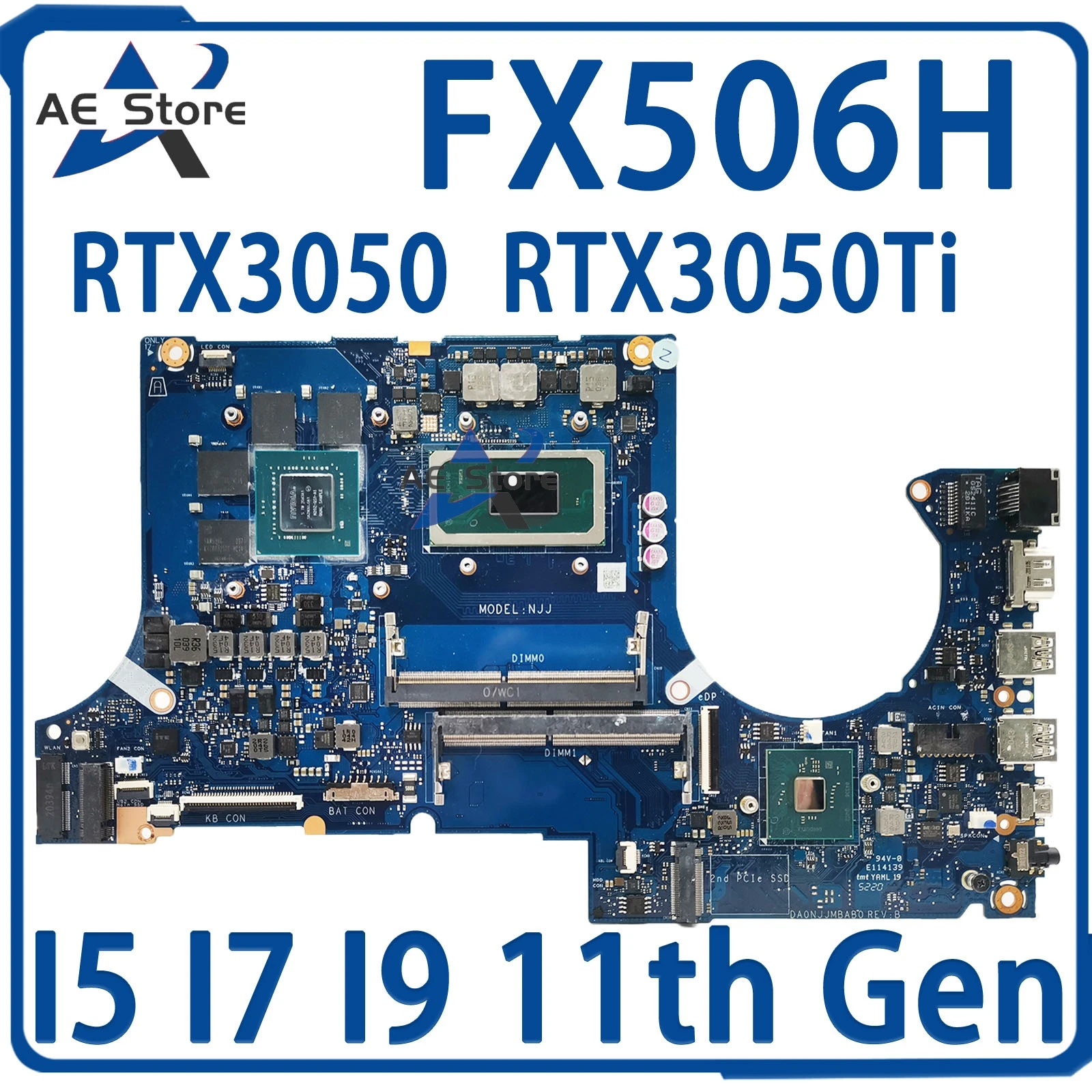 

FX506H Mainboard For ASUS FX506HE FX506HCB FX506HC TUF506H TUF706H FX706HE FX706HC FX706HCB FX706H Laptop Motherboard