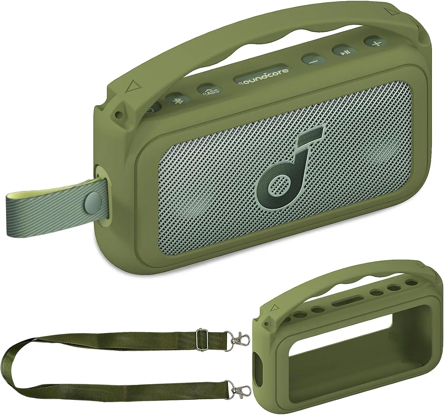 جراب غطاء واقي بمقبض أنكر-سيليكون ، مكبر صوت محمول لاسلكي عالي الدقة ، مناسب للحركة الصوتية ، حقيبة فقط