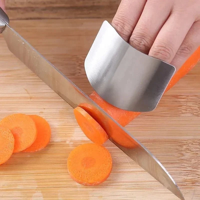 Stainless Steel Finger Protector Safe Vegetable Cutting Hand Protecter Kitchen Gadgets Anti-cut Finger Guard Kitchen Accessories