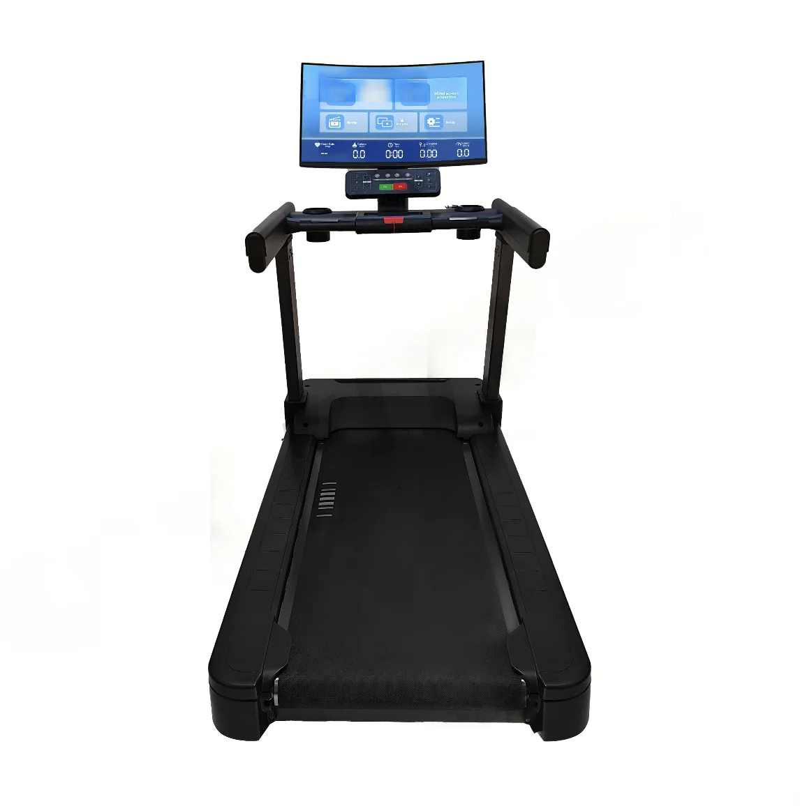 Indoor Gym Machine Electric Fitness Equipment LED Screen Heart Rate Shock-Absorbing Curved Screen Treadmill for Home Use