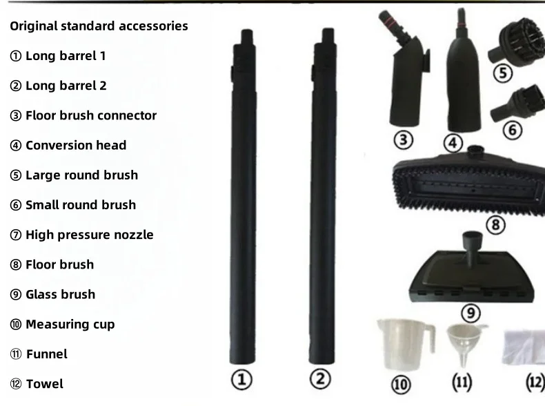 Limpiador a vapor para limpieza de alta temperatura y alta presión, 2L, portátil, eficiente y ligero, CC 110-220V 1500W