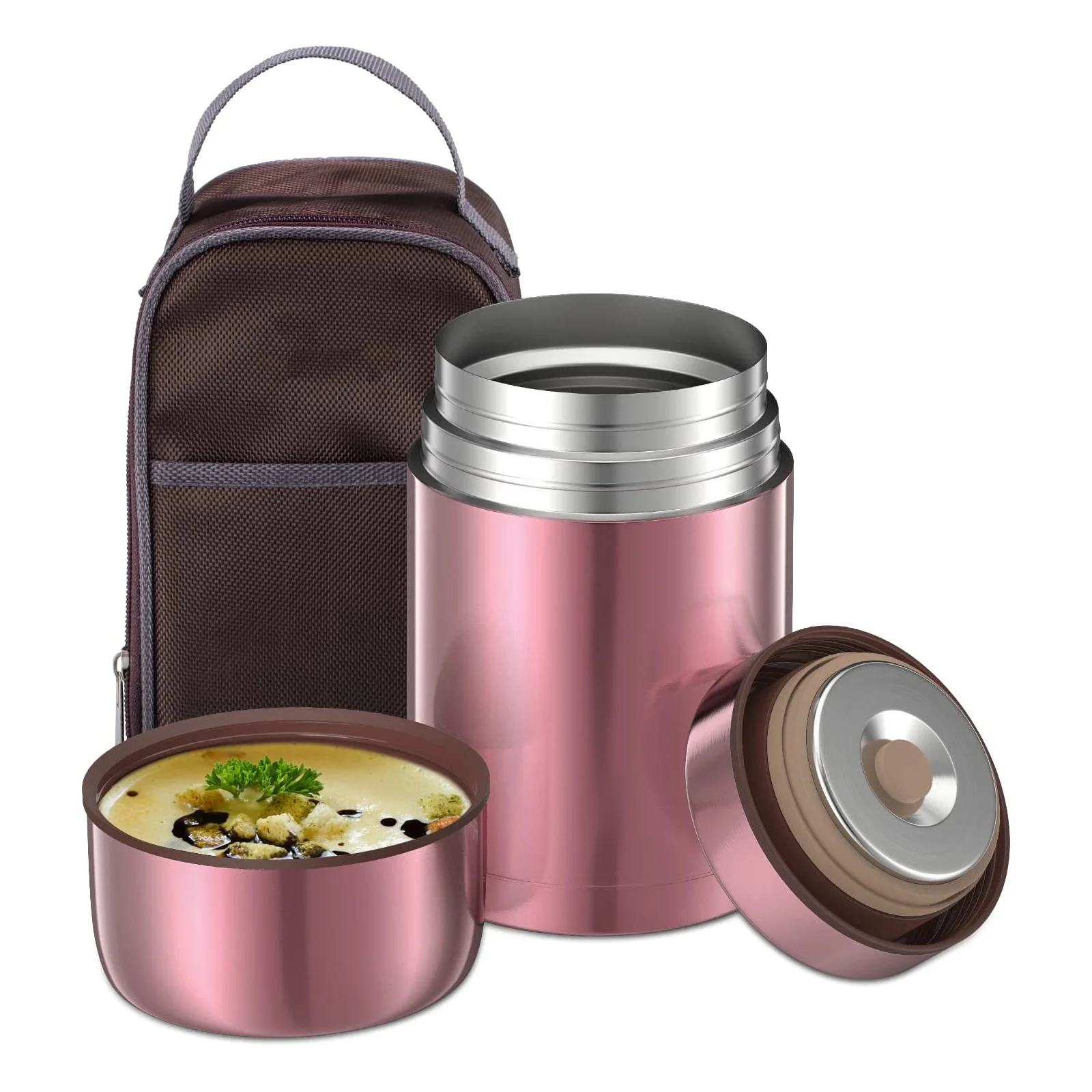 

Insulated Pot 316 Stainless Steel Stew Beaker Stew Pot Large Capacity Office Worker Student Insulated Lunch Box Bucket