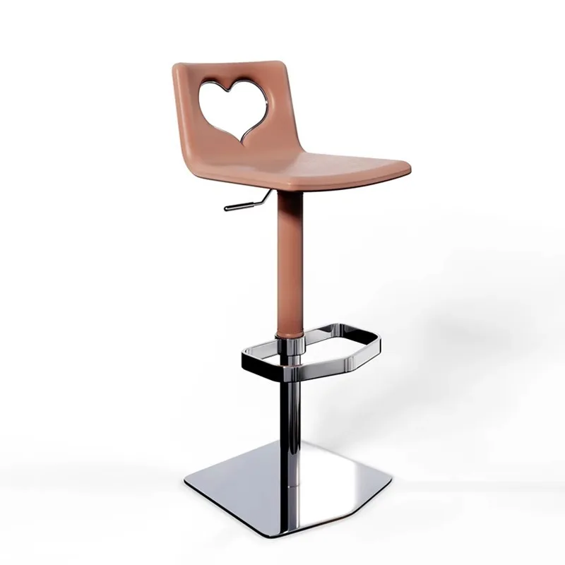 Light luxury bar chair Household stainless steel lifting bar chair