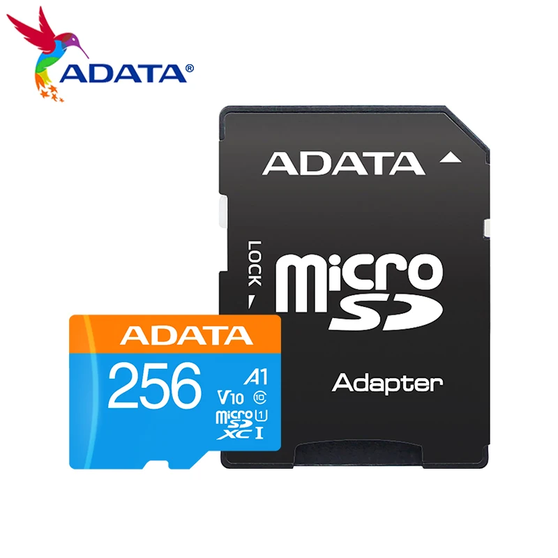 ADATA MicroSD Card 256GB 128GB 64GB 32GB Flash TF Card with Adapyer Class10 UHS-1 Memory MicroSDXC Card for Phone Monitoring