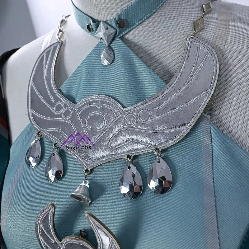 Hot Game Genshin Impact LAN YAN Cosplay Costume Anime Blue Clothes with Wig New Skin Role Play Halloween Party Comic Con Suits