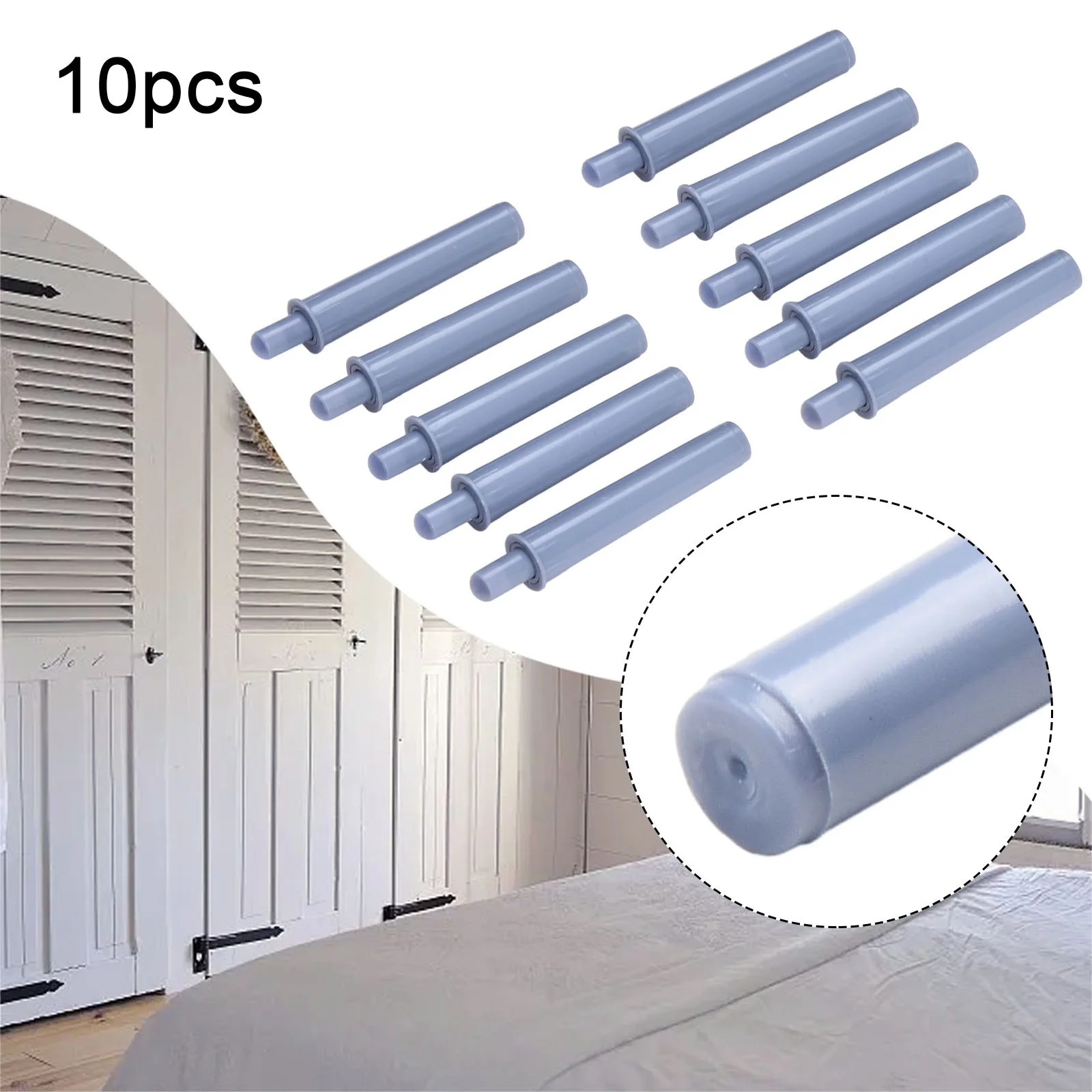 Long Life Soft Close Damper Buffer, Pneumatic Door Slammer Protection for Kitchen Cupboard, Silent and Practical