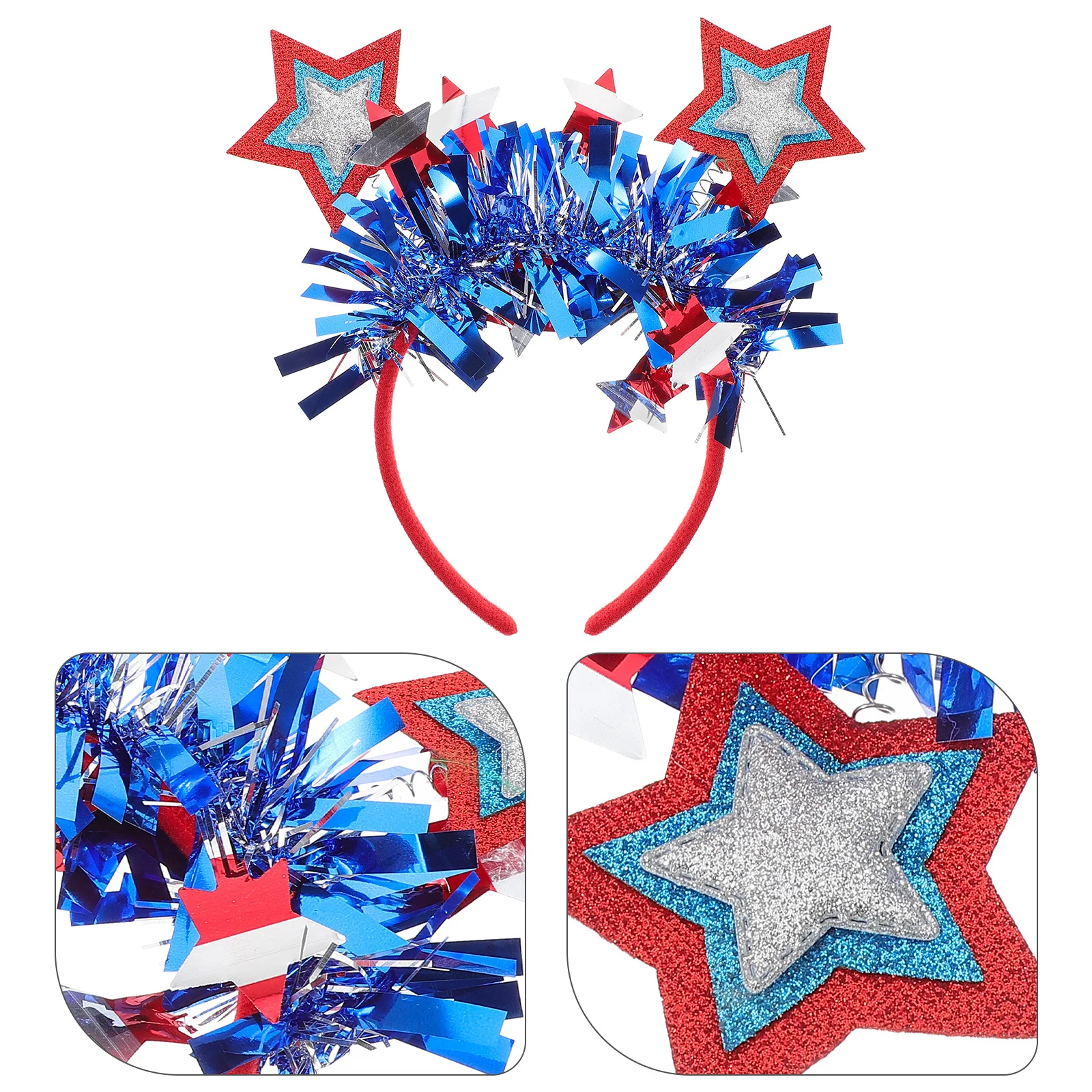 

Independence Day Headband 4Th of July Patriotic Star Hair Hoop One Size Fits Most Usa Flag Party Costume Accessory for Festival