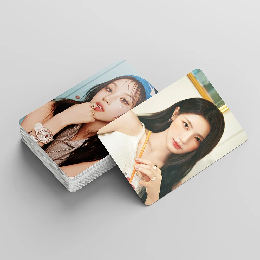 55pcs Kpop (G)I-DLE 2025 LOVELY BAKESHOP Lomo Card Stickers Photocard Double Sided Printed YUQI Fans Collection Postcard Gift