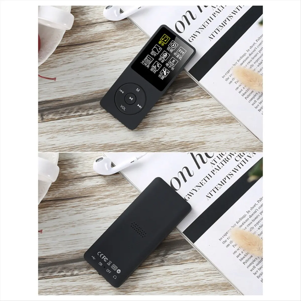 Top Sale 1.8 Inch Bluetooth MP3 Music Player Portable E-Book MP4 FM Radio 8GB Ultra-Thin Student MP3 Recorder