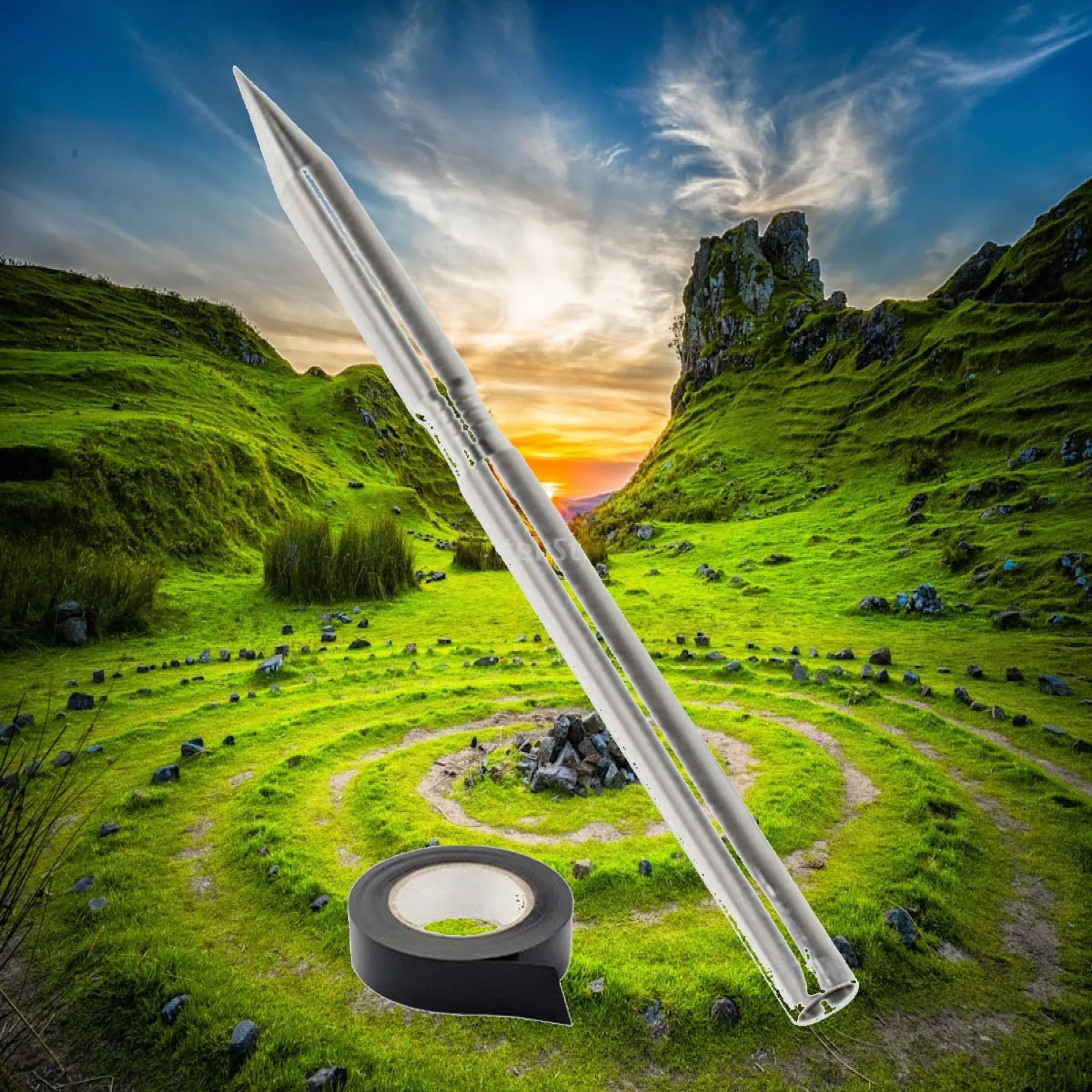 304 Stainless Steel Bull Nose Piercing Taper Assistant Cattle Farm Tool with Bottom Threading Hole