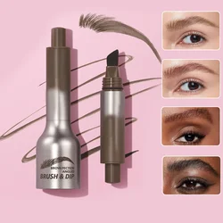 3D Dye Eyebrow Pencil Hairline Anti-smudge Waterproof Long Lasting Black Brown Large Brush Natural Wild Eyebrow Enhancers Cream