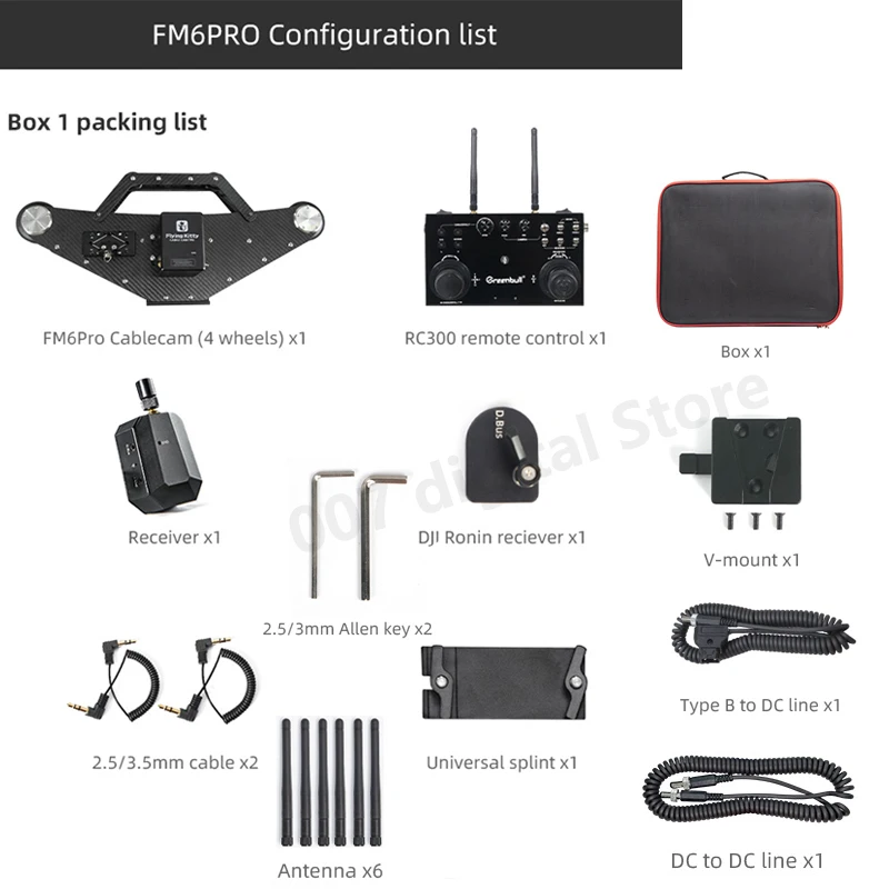 GreenBull FM6 Pro FlyingKitty System strzelania z podstawką zasilającej Ronin RS2