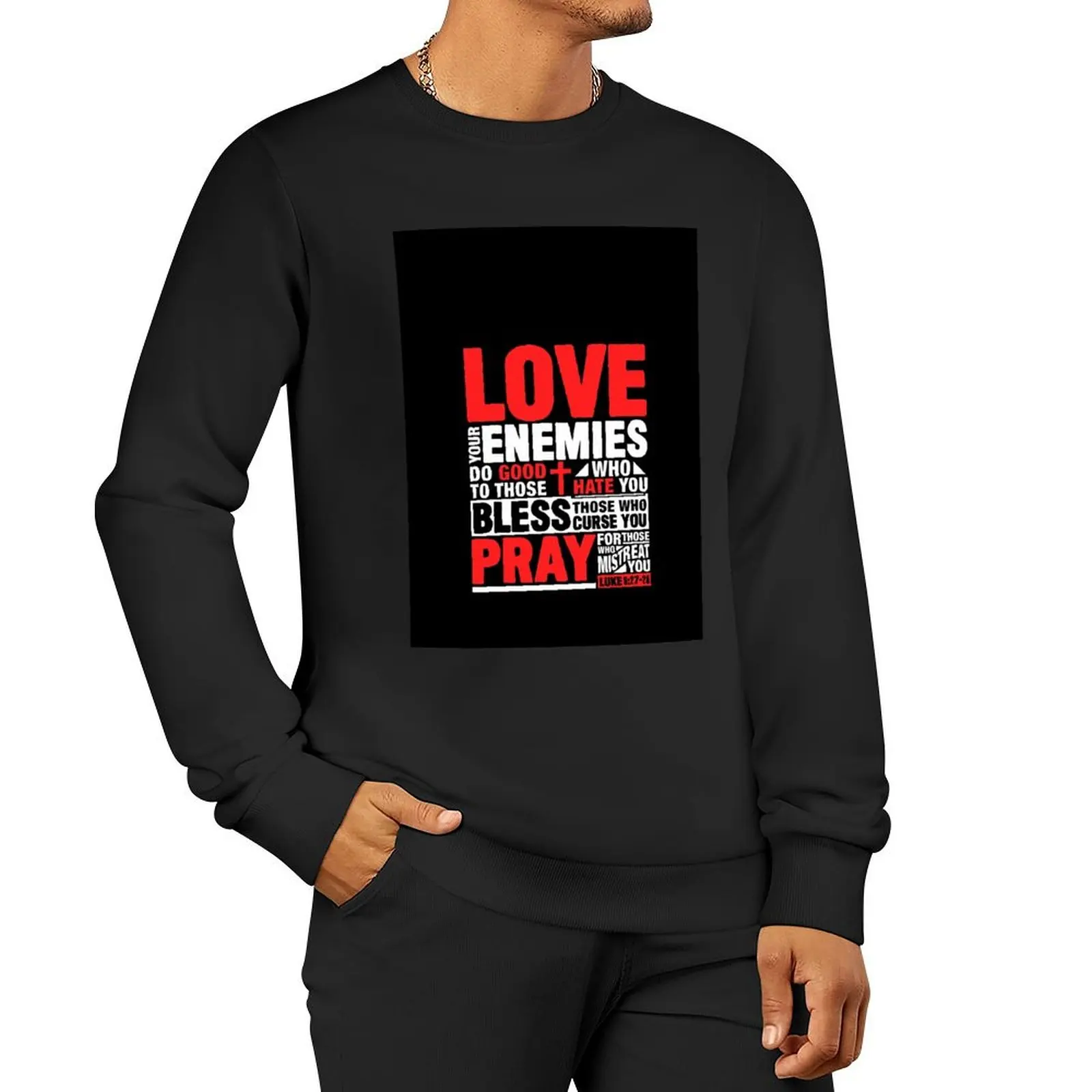 Love Your Enemies Pullover Hoodie mens designer clothes mens clothes clothes for men men's clothing new sweatshirt