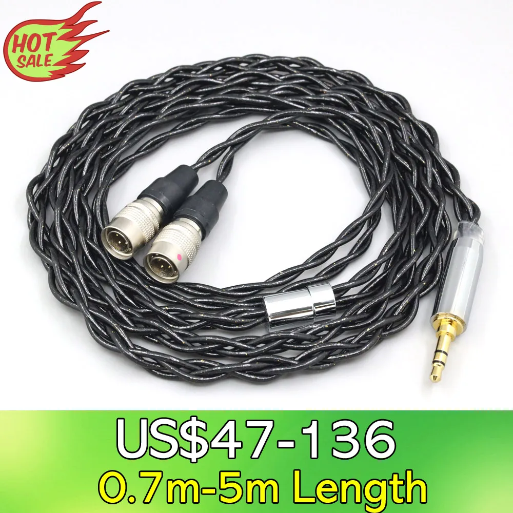 LN008335 99% Pure Silver Palladium Graphene Floating Gold Cable For Mr Speakers Alpha Dog Ether C Flow Mad Dog AEON