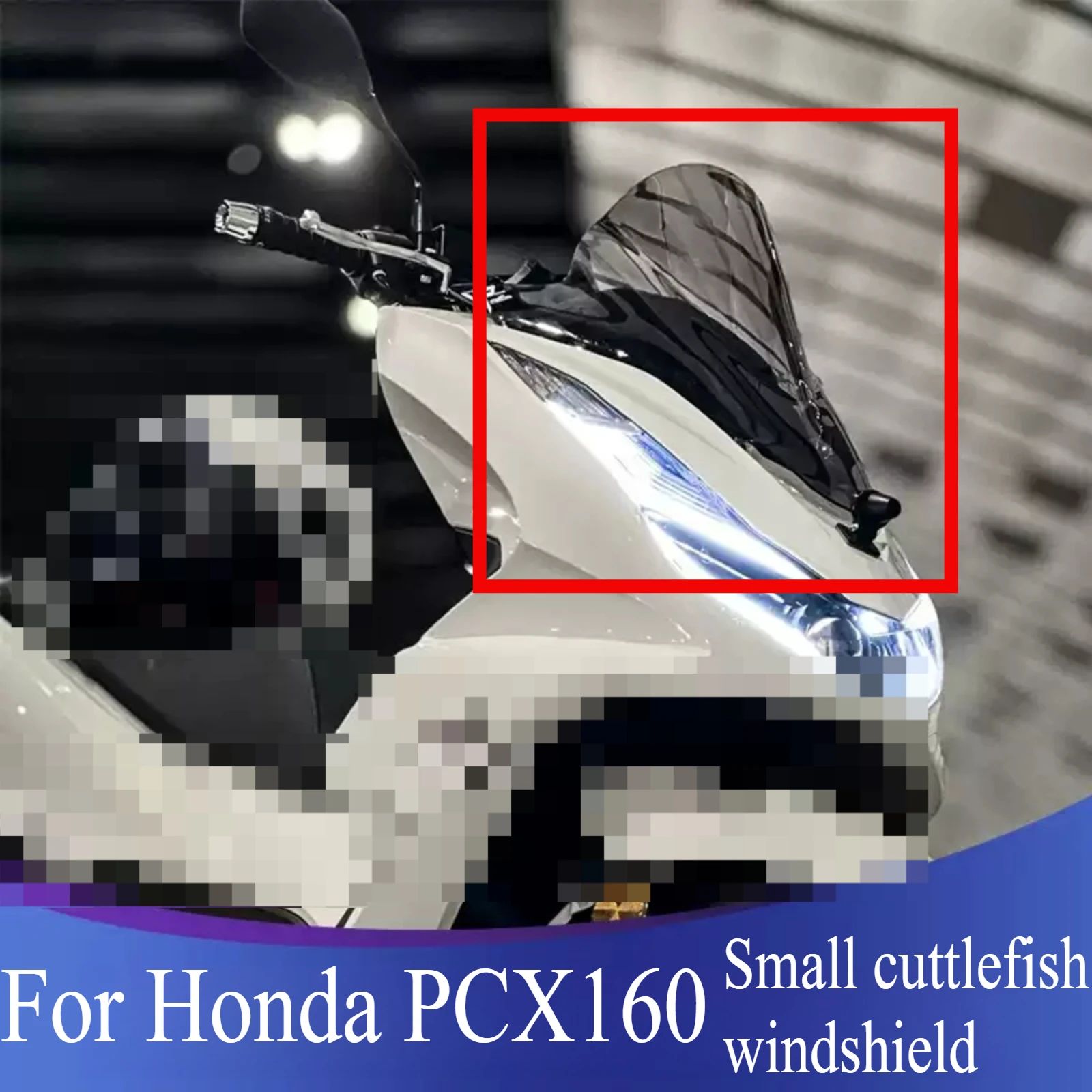 Motorcycle Modified Windshield Wind Deflector Heightened Windshield Durable Front Glass Accessories Parts For Honda PCX160
