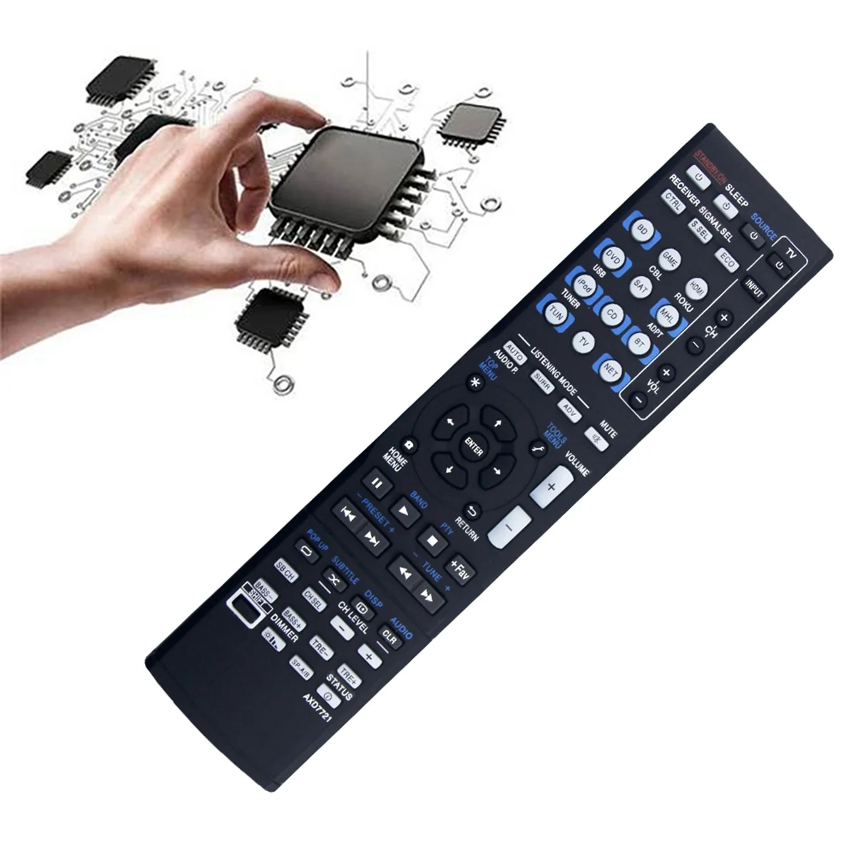 Ftyy-Replace AXD7721 Remote untuk Pioneer AV Receiver VSX-830 VSX-830-K VSX-1024 VSX-1029 VSX-45 VSX-44 VSX-454 VSX-824