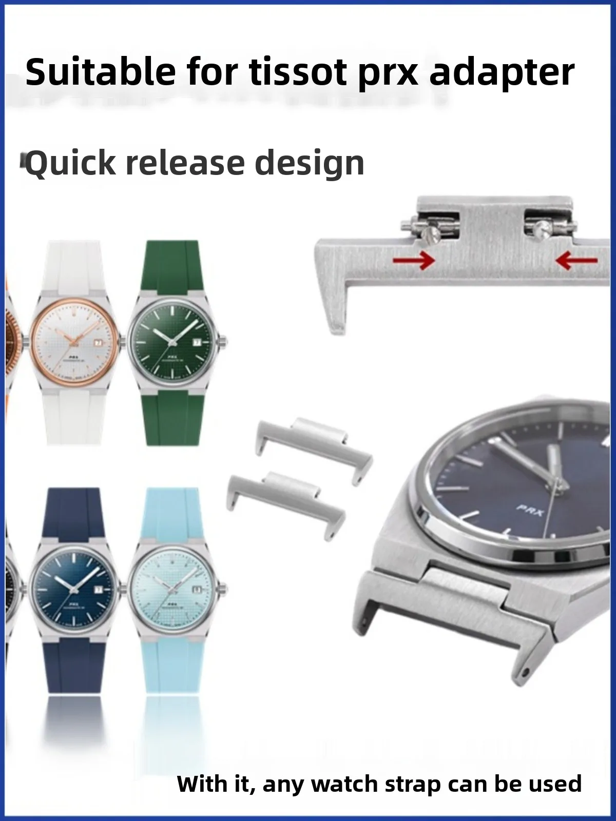 12mm For Tissot T137 PRX Super Playe T137.407/T137.410 Stainless Steel Adapter Paired 22mm Strap Quick Release Metal Connectors