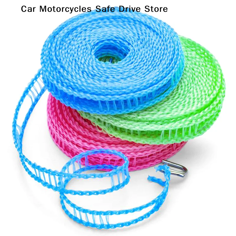 【CM】5/10M Portable Clothesline Anti-skid Windproof Outdoor Travel Hanging Clothes Line Laundry Drying Clothes Horse Rope