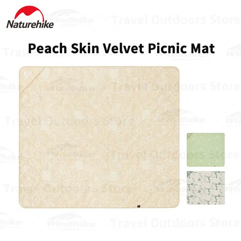 Naturehike Outdoor Anti-fouling Waterproof Picnic Mat Peach Skin Velvet Machine Washable Portable Folding Camping Mat for Picnic