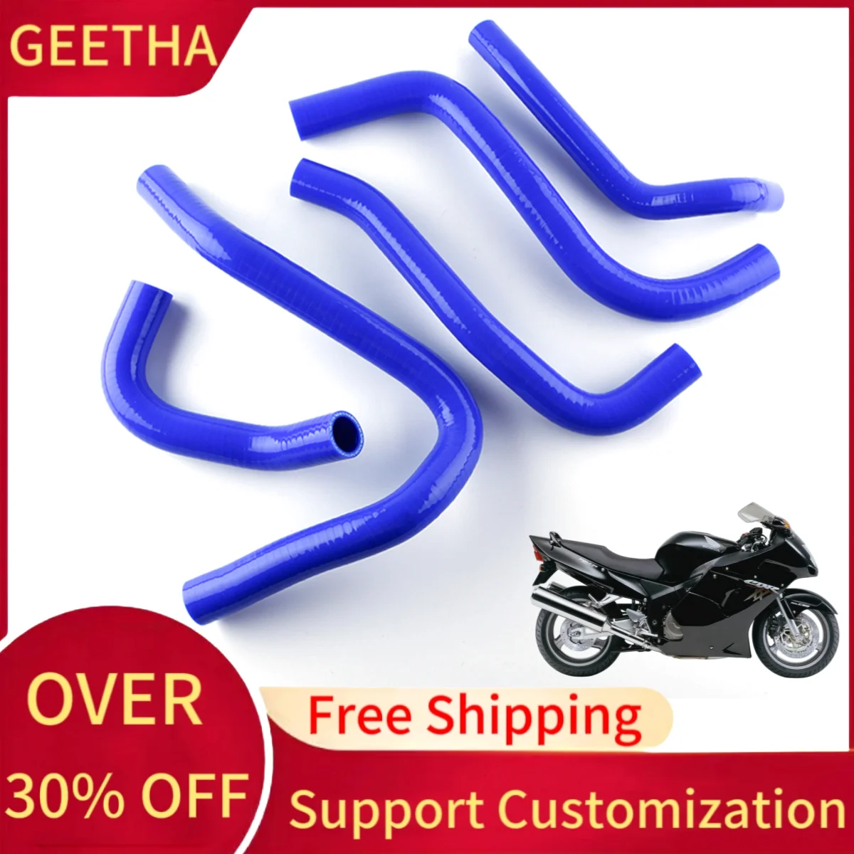 

For 2001 2002 2003 Honda CBR1100XX Super Blackbird Motorcycle Silicone Radiator Coolant Hose Pipe Kit