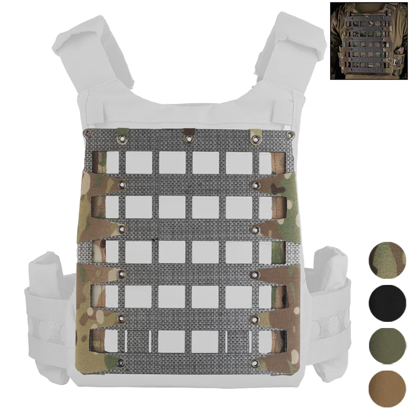 

6x5 Grid MOLLE Back Panel Lightweight Modular Airsoft Plate Carrier Compatible Reinforced Nylon Design