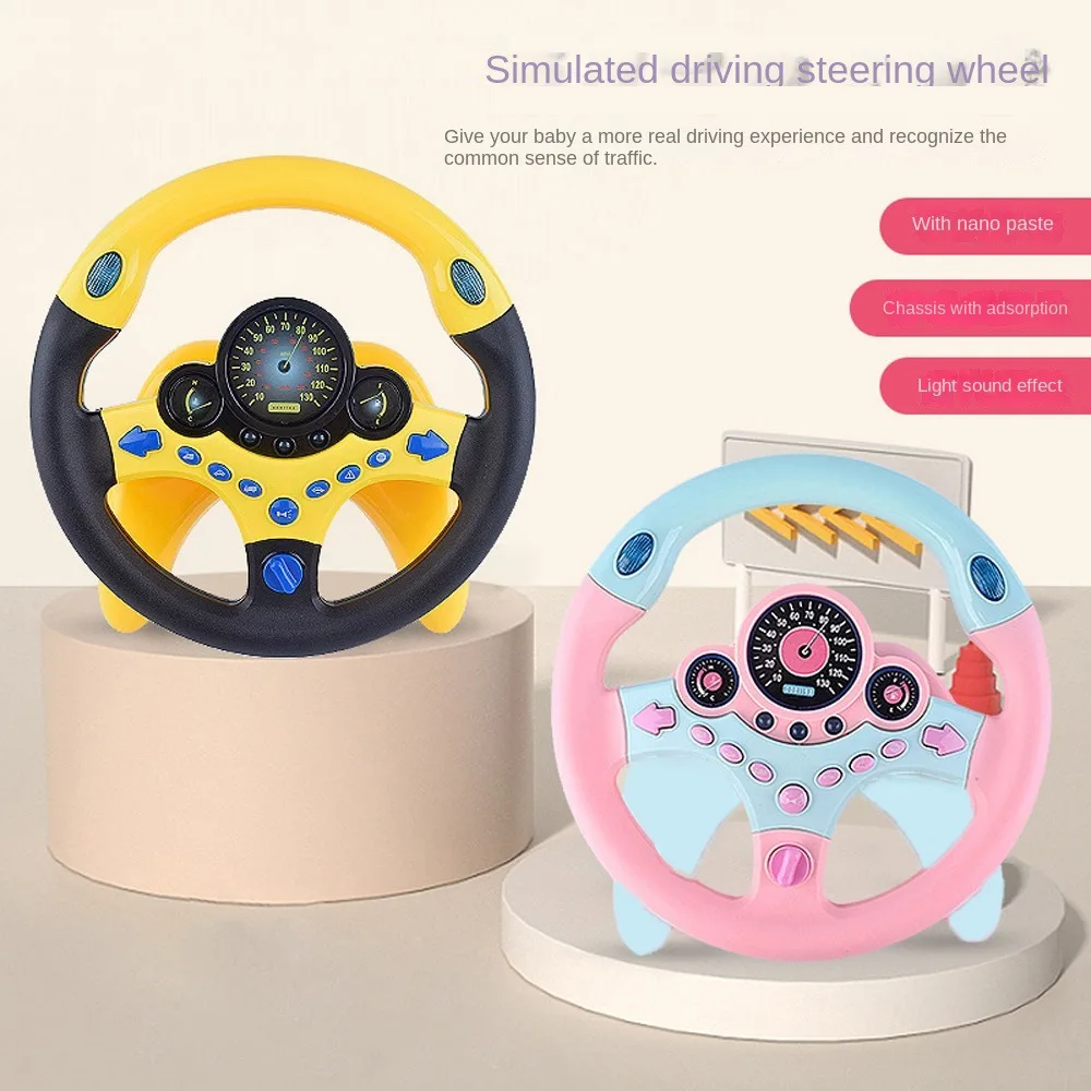 

360 ° Rotation Simulation Steering Wheel Montessori Early Education Steering Wheel Vocal Multi Functional Interactive