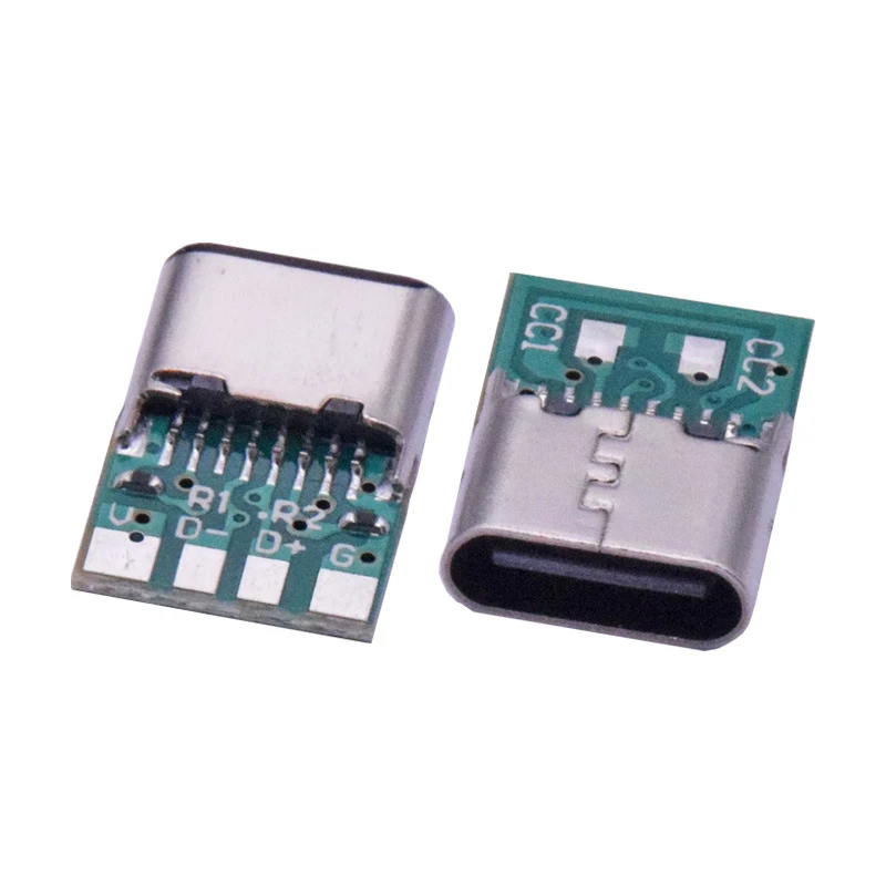 Digh Quality Type-C Jack Connector 16Pin Female Socket Receptacle USB-C Adapter To Solder 6 Solder Joints