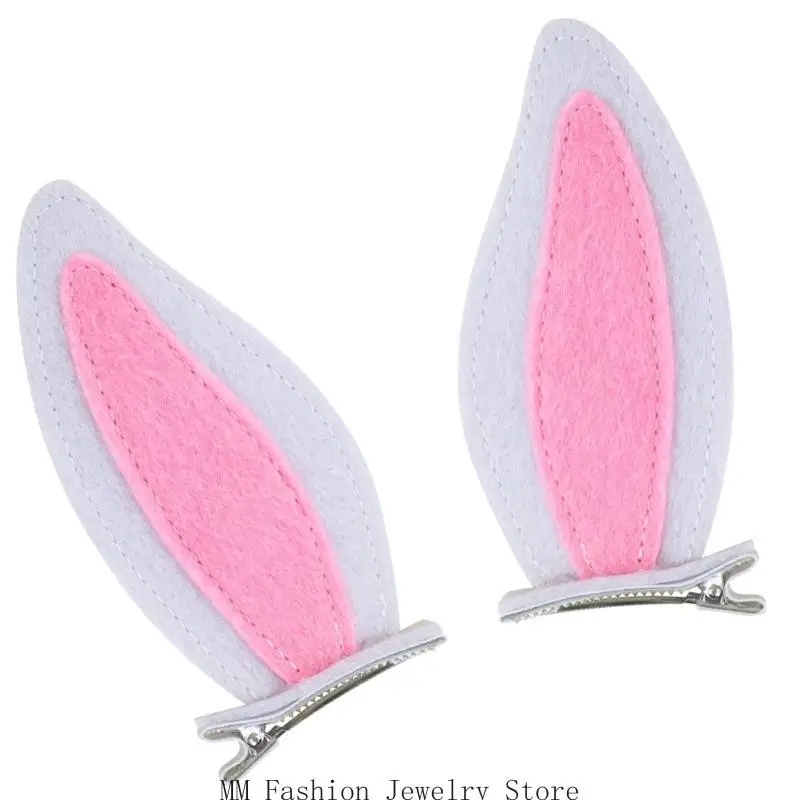 D0UB قطعتان من مشبك شعر الأرنب خفيف الوزن للأطفال والكبار، تصميم مانع للانزلاق