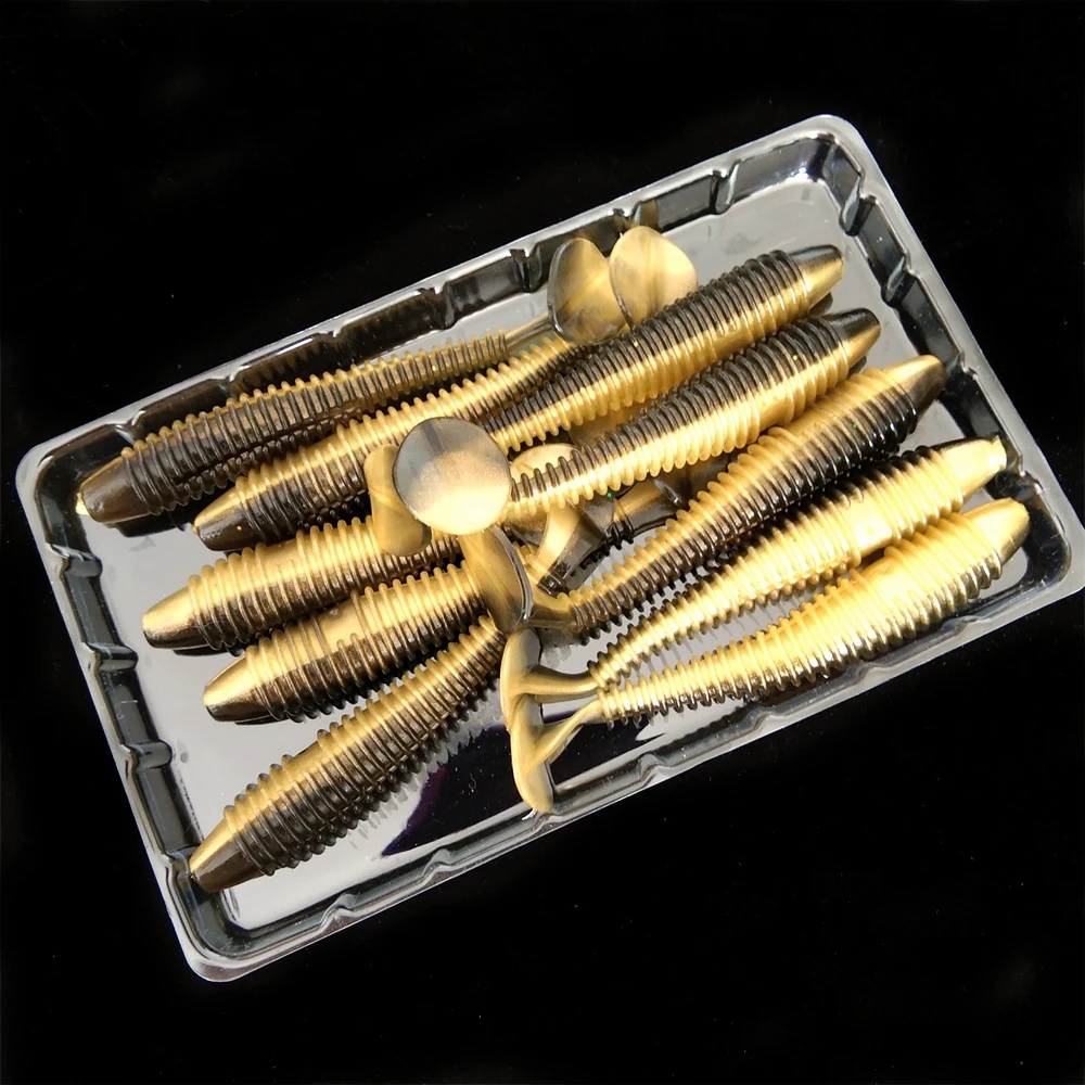 10pcs/Lot Soft Lures Silicone Bait 7.5cm Goods For Sea Fishing Swimbait Wobblers Artificial Fishing Tackle T-Tail
