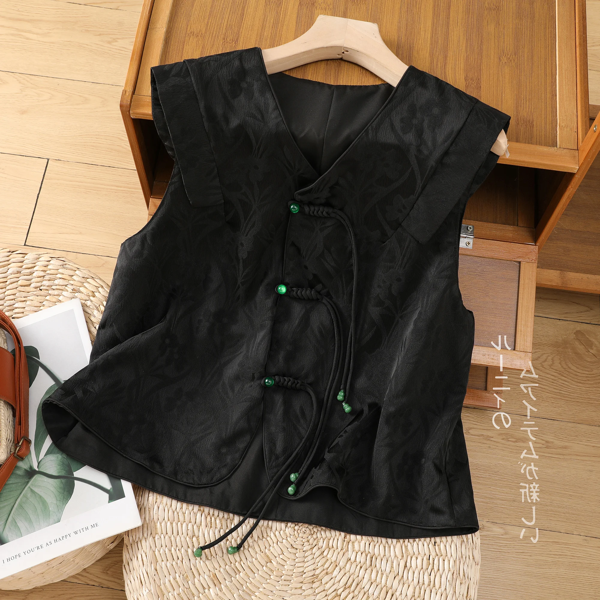 

Ele Chinese Sle Women's Jaet with Embroidered Button Design Spring Autumn Outerwear High Quali Tang Costume Top