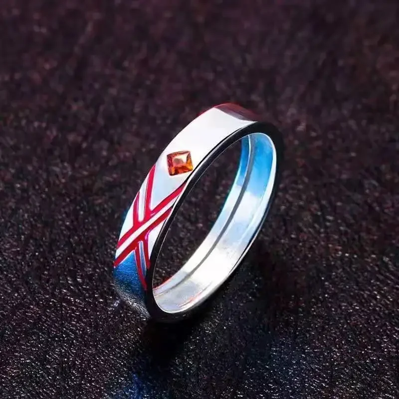 DARLING in the FRANXX women ring anime ladies rings Simple fashion Jewellery Open Wedding couples silver color metal anillos