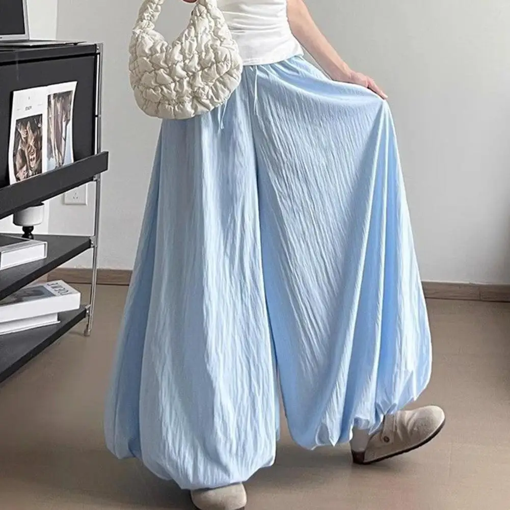 Women's Yellow Flower Bud Skirt Pants High Waist Loose Fit Slimming And Droopin… - Image 4