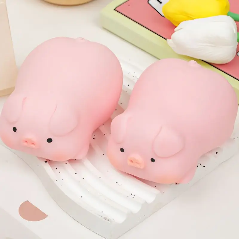 Kawaii Pink Pig Squeeze Toy Antistress Anti Anxiety Stress Reliever Squishies Mochi Cartoon Animal Toy Birthday Gift