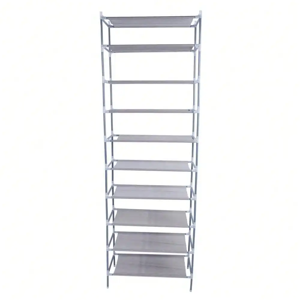 10 Tier Home Storage Holder Cabinet Shelf Heavy Duty Shoe Tower Rack Closet