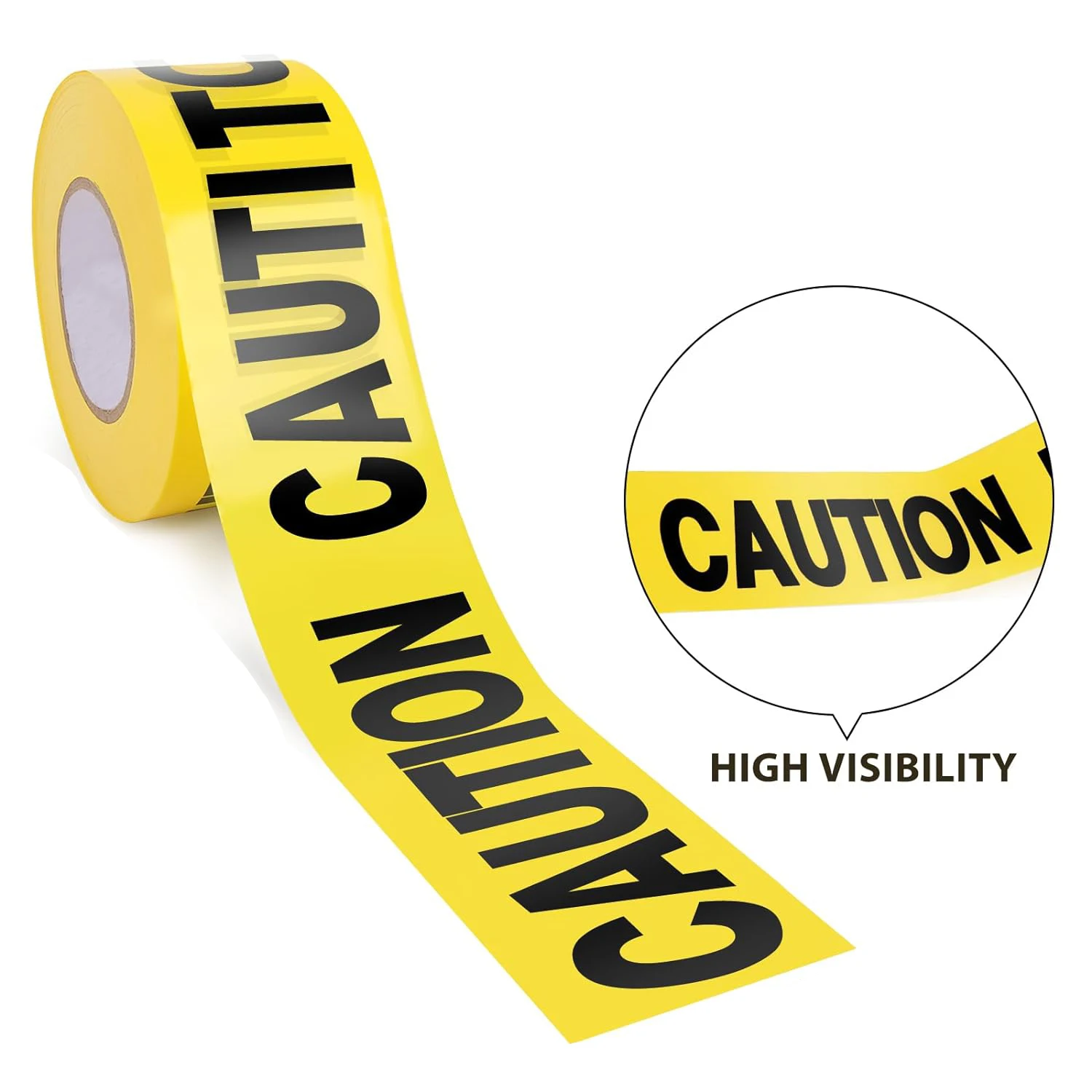 25/100m Letter Caution Ribbon Yellow Black Warning Tapes for Halloween Decoration Outdoor Construction Birthday Party Supplies