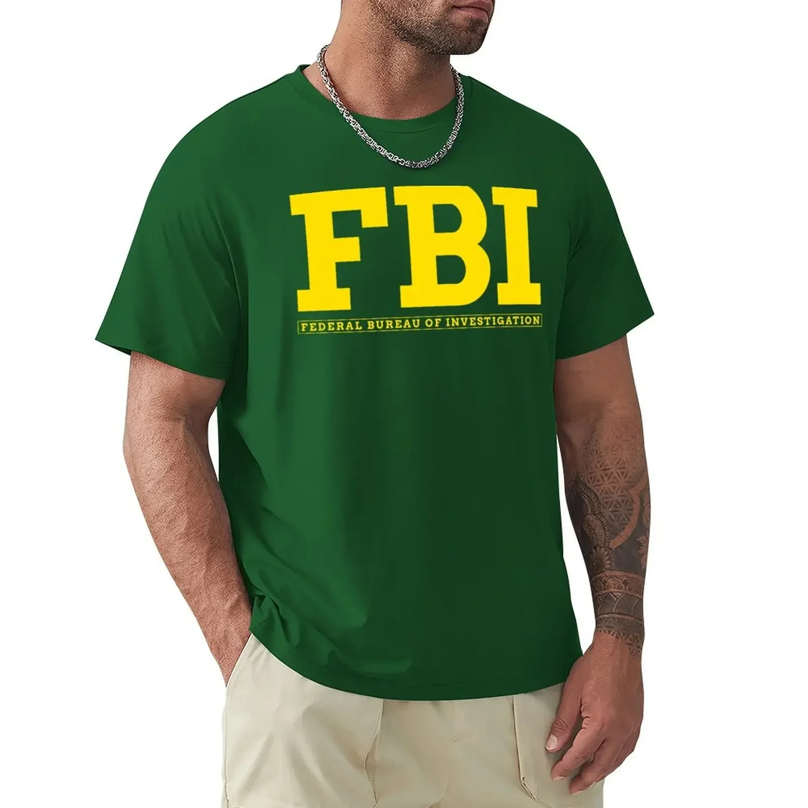 Summer harajuku FBI -- FEDERAL BUREAU OF INVESTIGATION T-shirt oversized summer tops kawaii clothes anime clothes sweat men image 6
