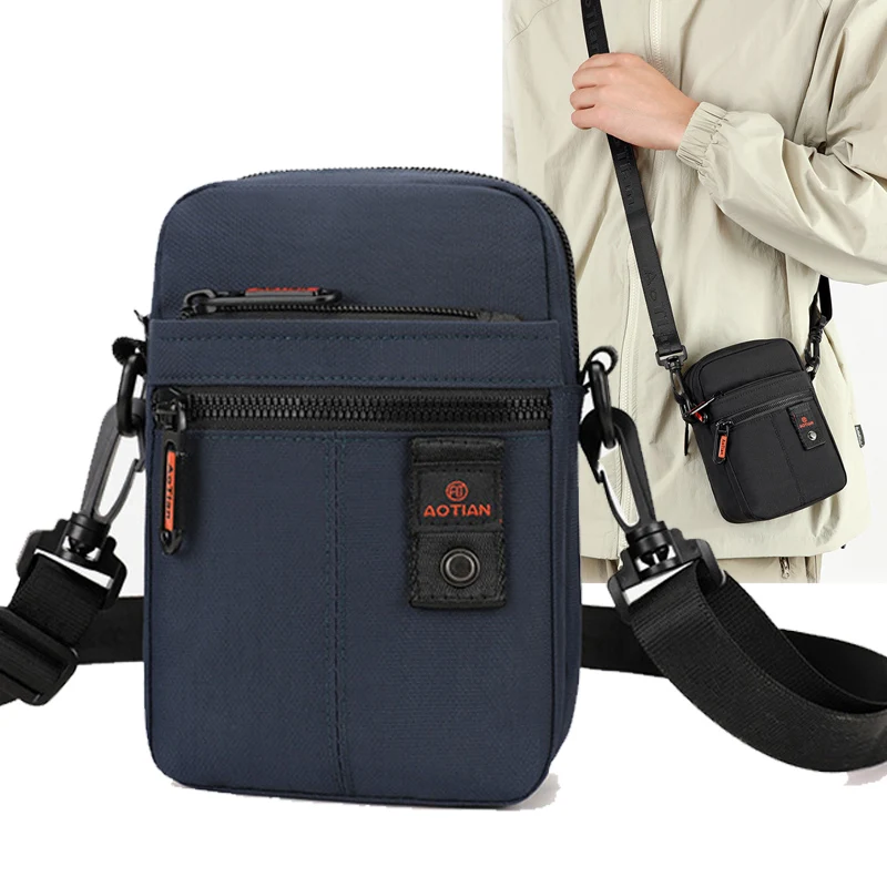 

Men's Single Shoulder Crossbody Bag Waterproof Multi-Layer Sporty Casual Mobile Phone Waist Bag Trendy 2026 New Model