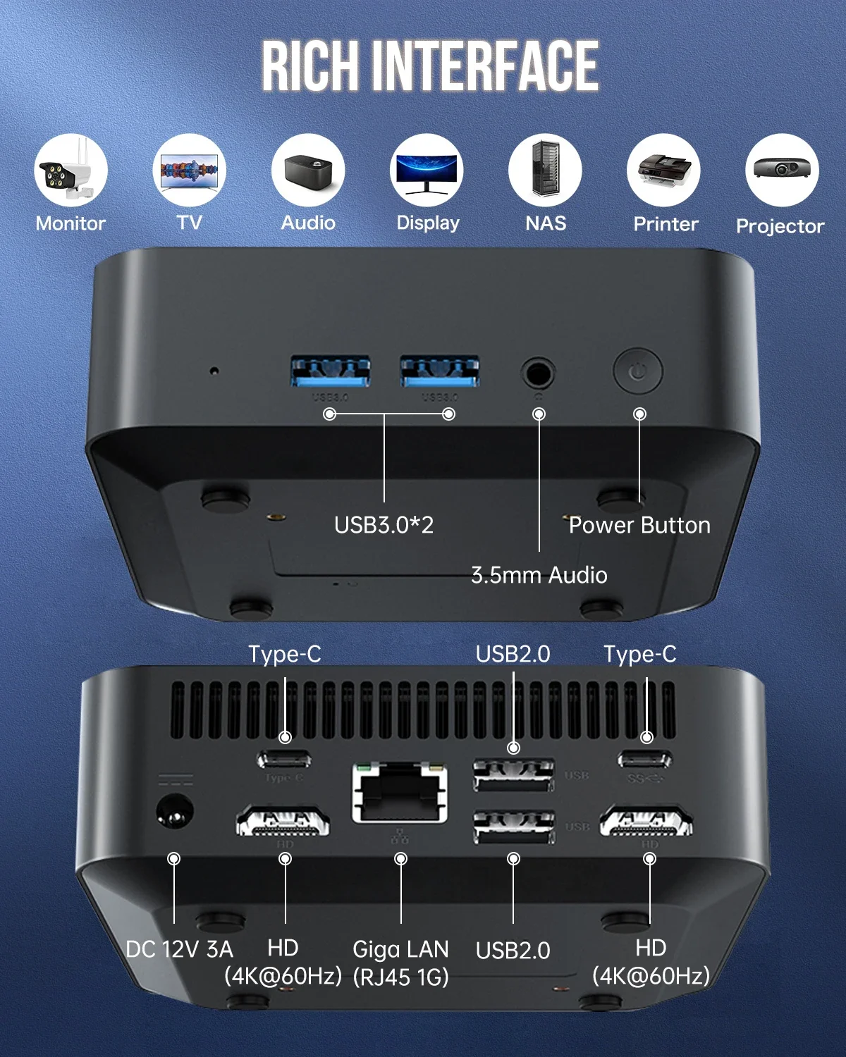 SOYO M4 Pro Gaming Mini PC with Intel N150 CPU DDR 16GB RAM +