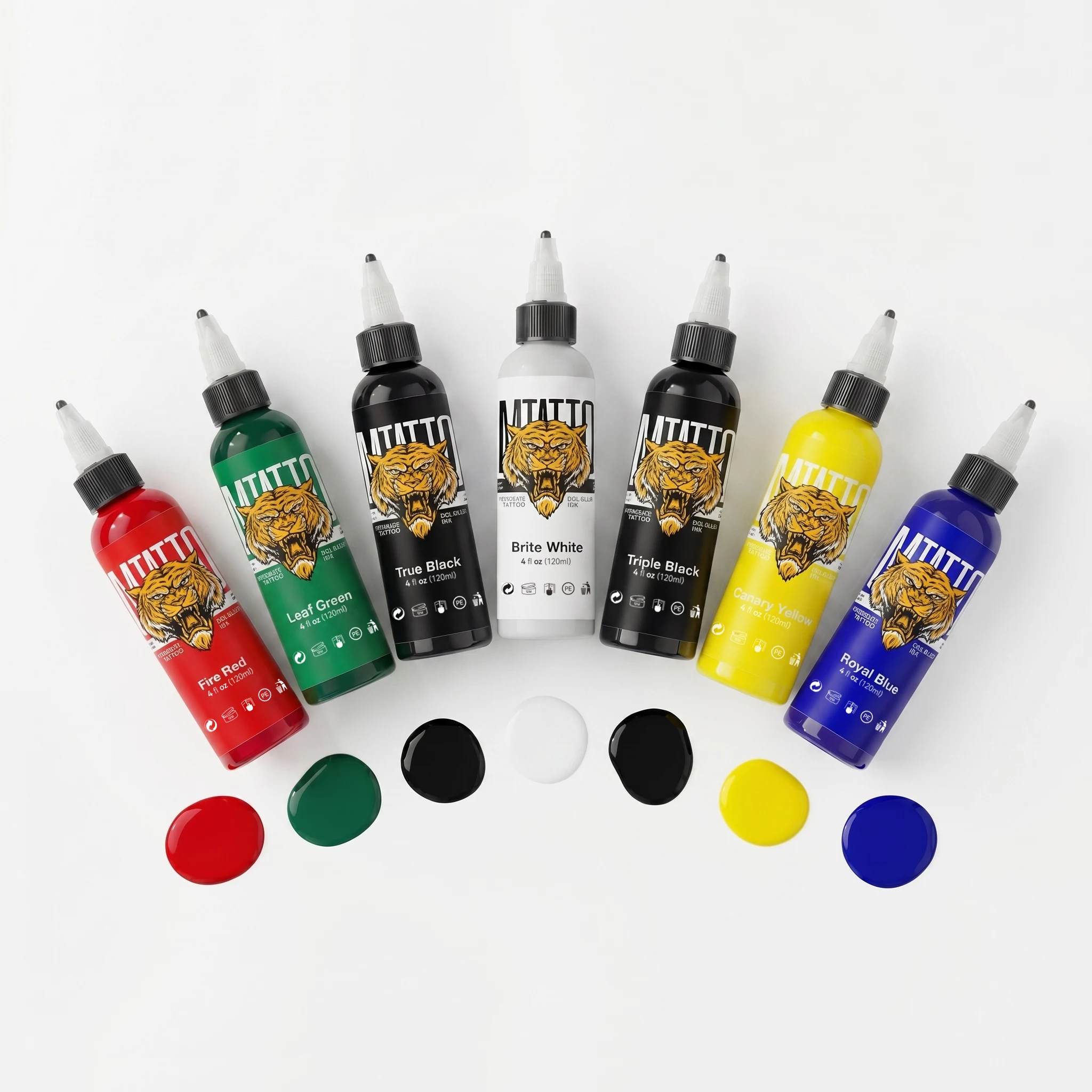 DM 4oz/120ml Tattoo Black Ink Triple/ Lining/ Shading Black Solid Color Pigment Premium Tattoo Ink Drawing Teng Tattoo Material