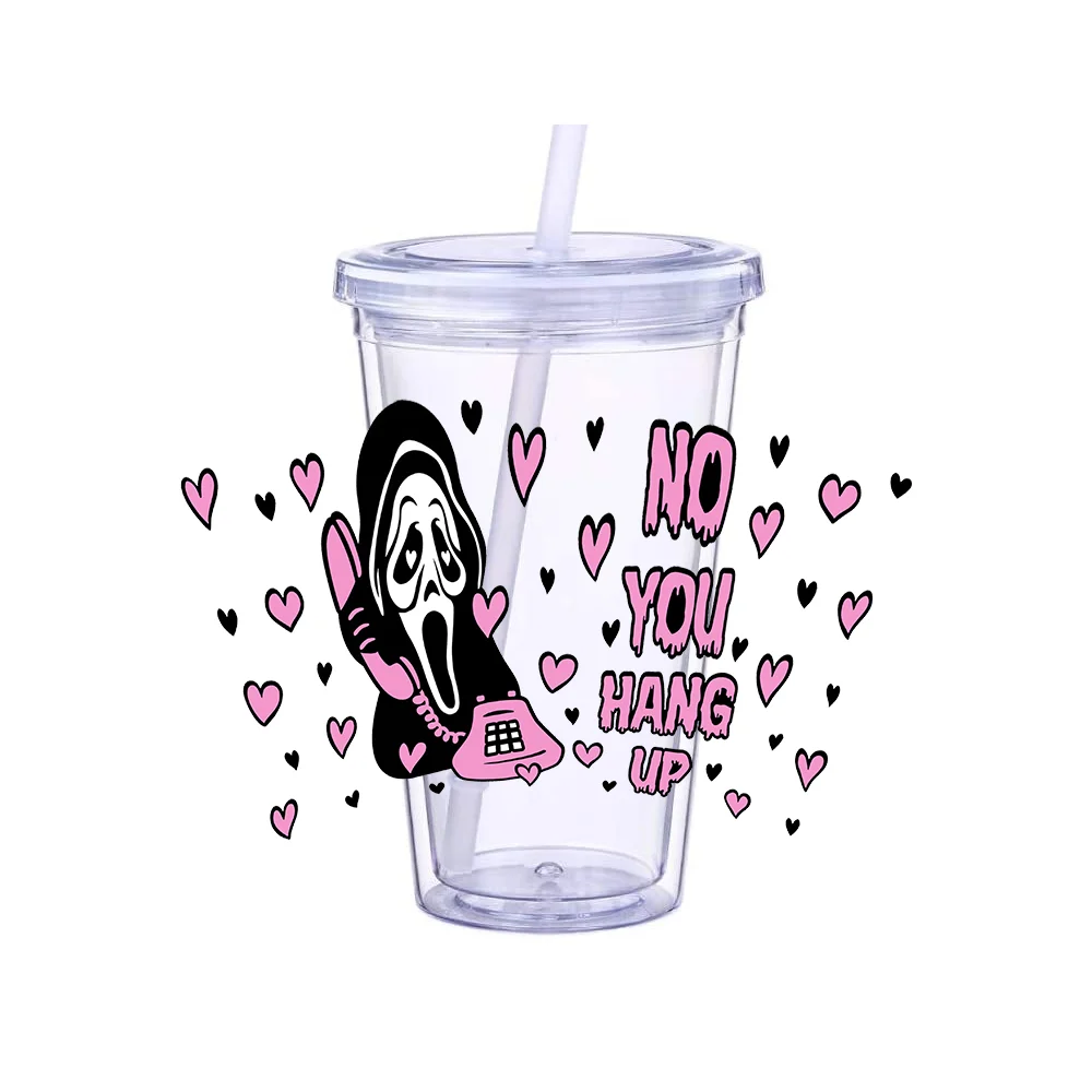 

Scary movie Pattern Cup Wraps for 24OZ Libbey Glass UV DTF Cup Wrap Transfer Cup Stickers Transfer Mug Stickers Waterproof DIY